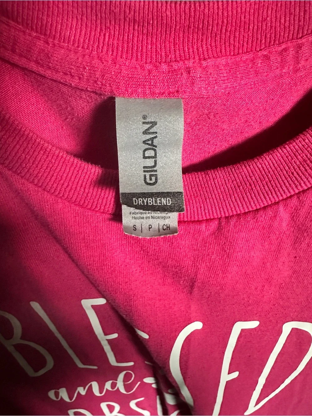 NEW Pink t-shirt Blessed and Dog Obsessed
